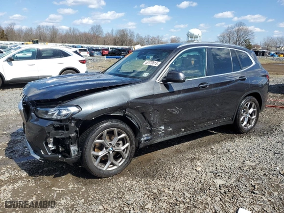 2024 BMW X3 xDrive30i with VIN 5UX53DP08R9U90821, listed as a Copart auction lot 50170815 with 16,509 mi miles and Salvage Title. Bid and sale history available at carsss.com. Image 1.