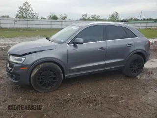 2015 Audi Q3 2.0T Premium Plus with VIN WA1EFCFS8FR000535, listed as a Copart auction lot 50713485 with 75,908 mi miles and Salvage Title. Bid and sale history available at carsss.com. Image 1.