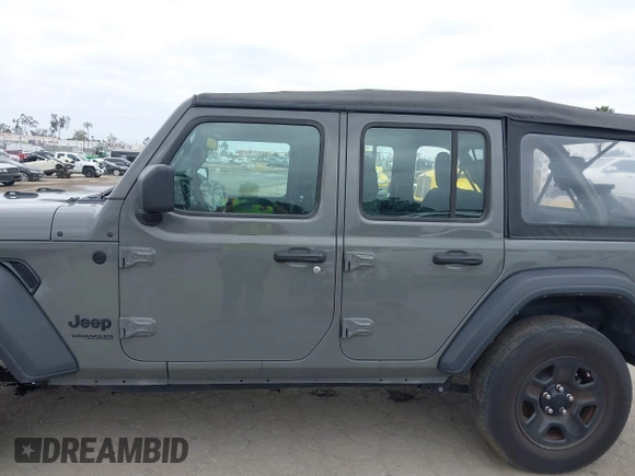 2022 Jeep Wrangler Unlimited Sport S with VIN 1C4HJXDG8NW126143, listed as a IAAI auction lot 42197273 with 44,472 mi miles and . Bid and sale history available at DreamBid. Image 14.