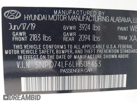 2020 Hyundai Elantra SE z VIN 5NPD74LF6LH508453, wystawiony jako IAAI lot #42478403 z przebiegiem 28 581 mil mil oraz . Historia ofert i sprzedaży dostępna na DreamBid. Obrazek 9.