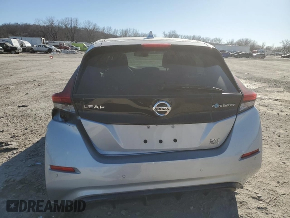 2022 Nissan LEAF SV Plus with VIN 1N4BZ1CV8NC551509, listed as a Copart auction lot 88033145 with 39,679 mi miles and Salvage Title. Bid and sale history available at DreamBid. Image 6.