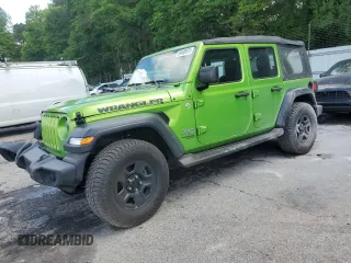 2018 Jeep Wrangler Unlimited Sport S with VIN 1C4HJXDN8JW248638, listed as a Copart auction lot 56408975 with 34,349 mi miles and Salvage title. Bid and sale history available at DreamBid. Image 1.