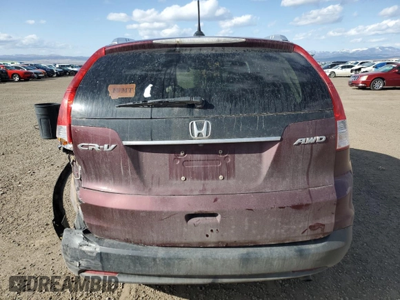 2012 Honda CR-V EX-L with VIN 5J6RM4H7XCL028874, listed as a Copart auction lot 52494475 with 234,035 mi miles and Salvage title. Bid and sale history available at DreamBid. Image 6.
