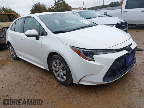 2020 Toyota Corolla LE with VIN JTDEPRAE5LJ027757, listed as a IAAI auction lot 41572041 with 199,146 mi miles. Bid and sale history available at carsss.com. Image 1.