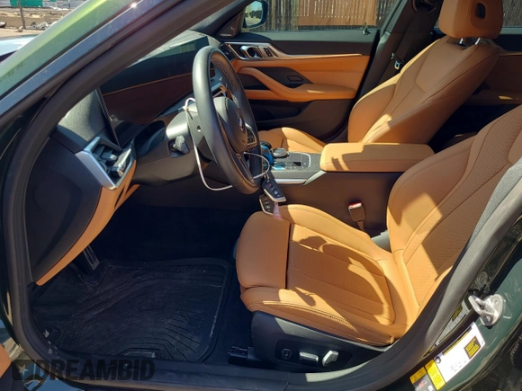 2023 BMW i4 M50 with VIN WBY33AW02PFP23002, listed as a Copart auction lot 48859014 with 7,829 mi miles. Bid and sale history available at carsss.com. Image 7.