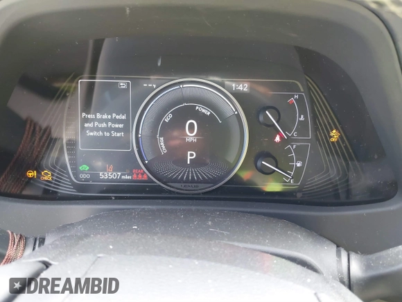 2020 Lexus UX with VIN JTHP9JBH7L2033386, listed as a IAAI auction lot 41463356 with 53,507 mi miles. Bid and sale history available at carsss.com. Image 7.
