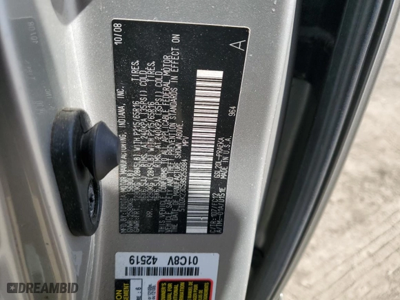 2009 Toyota Sienna CE with VIN 5TDZK23C59S259984, listed as a Copart auction lot 49907425 with 215,094 mi miles and Salvage Title. Bid and sale history available at carsss.com. Image 15.