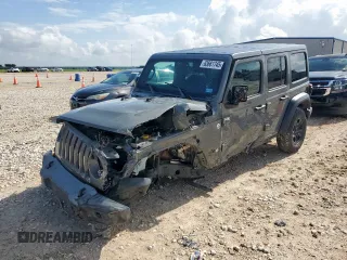 2018 Jeep Wrangler Unlimited Sport с VIN 1C4HJXDG9JW318875, выставлен на аукционе Copart как лот 63661745 с пробегом Не указан миль и Списание • Salvage title. История ставок и продаж доступна на DreamBid. Изображение 1.