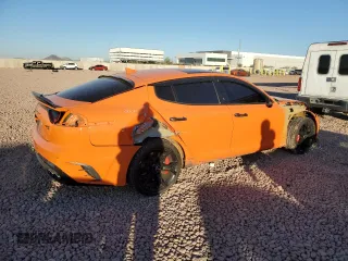 2019 Kia Stinger GT with VIN KNAE35LC9K6071100, listed as a Copart auction lot 44145015 with 76,659 mi miles and Salvage Title. Bid and sale history available at DreamBid. Image 3.