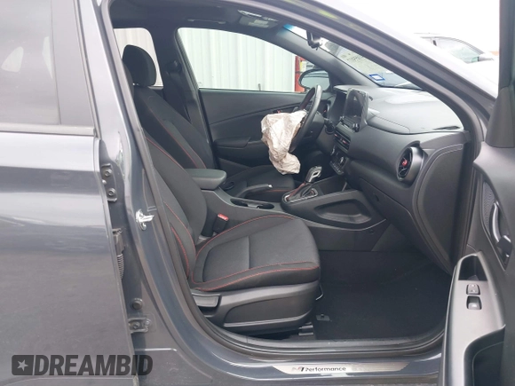 2023 Hyundai Kona N Line with VIN KM8K33A35PU994721, listed as a IAAI auction lot 41055017 with 58,933 mi miles. Bid and sale history available at carsss.com. Image 5.