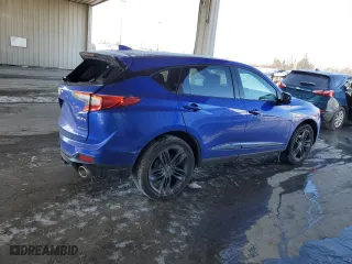 2023 Acura RDX w/A-Spec Package with VIN 5J8TC2H63PL001498, listed as a Copart auction lot 44694815 with 28,569 mi miles and Salvage Title. Bid and sale history available at carsss.com. Image 3.