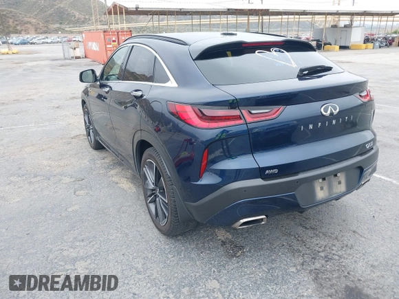 2022 Infiniti QX55 Luxe z VIN 3PCAJ5J32NF112458, wystawiony jako IAAI lot #42419908 z przebiegiem 85 557 mil mil oraz . Historia ofert i sprzedaży dostępna na DreamBid. Obrazek 3.