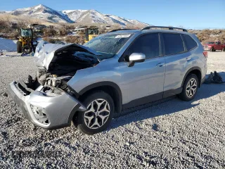 2019 Subaru Forester Premium with VIN JF2SKAEC0KH526291, listed as a Copart auction lot 42627685 with 74,141 mi miles and Salvage Title. Bid and sale history available at carsss.com. Image 1.