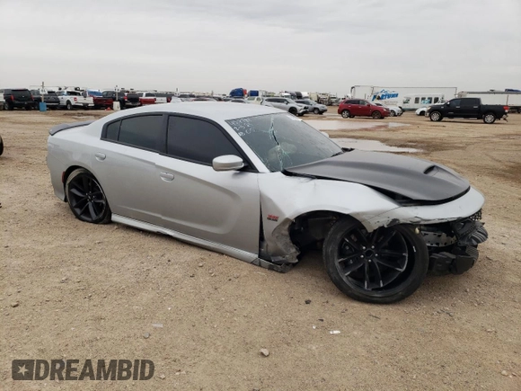 2019 Dodge Charger Scat Pack with VIN 2C3CDXGJ9KH742490, listed as a Copart auction lot 48196865 with 18,861 mi miles and Salvage title. Bid and sale history available at DreamBid. Image 4.