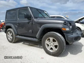 2021 Jeep Wrangler Sport with VIN 1C4GJXAN9MW552436, listed as a Copart auction lot 77204374 with Not Provided miles and Non Repairable. Bid and sale history available at DreamBid. Image 4.
