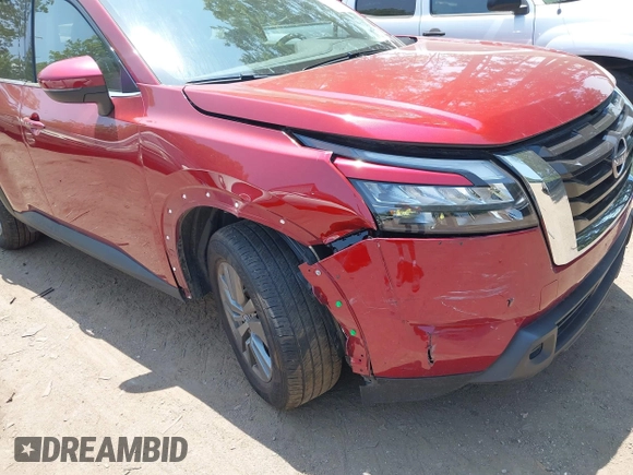 2024 Nissan Pathfinder SV with VIN 5N1DR3BC0RC281742, listed as a IAAI auction lot 42493713 with 23,318 mi miles and . Bid and sale history available at DreamBid. Image 6.