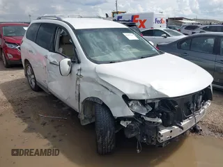 2014 Nissan Pathfinder Platinum with VIN 5N1AR2MN9EC617488, listed as a IAAI auction lot 42587519 with 103,396 mi miles and . Bid and sale history available at DreamBid. Image 1.