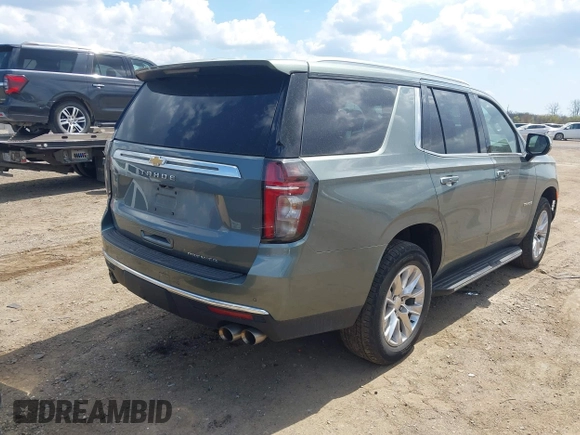 2024 Chevrolet Tahoe Premier with VIN 1GNSCSKD3RR131080, listed as a IAAI auction lot 42113461 with 46,654 mi miles and . Bid and sale history available at DreamBid. Image 4.
