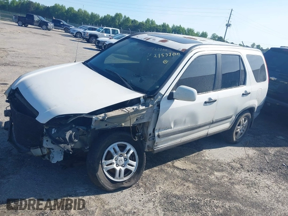 2002 Honda CR-V EX with VIN SHSRD788X2U007386, listed as a IAAI auction lot 42153700 with 212,338 mi miles. Bid and sale history available at carsss.com. Image 2.