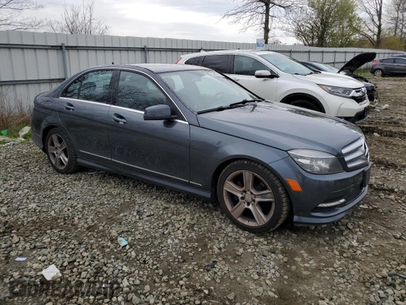 2011 Mercedes-Benz C-Class C 300 Sport with VIN WDDGF8BB0BR149653, listed as a Copart auction lot 52490125 with 95,315 mi miles and Salvage Title. Bid and sale history available at carsss.com. Image 4.