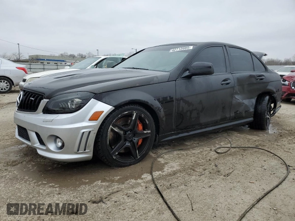 2009 Mercedes-Benz C 63 AMG with VIN WDDGF77X29F200760, listed as a Copart auction lot 42712085 with 190,527 mi miles and Salvage Title. Bid and sale history available at DreamBid. Image 1.