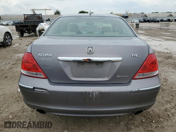2005 Acura RL with VIN JH4KB16595C009988, listed as a Copart auction lot 54700185 with 189,486 mi miles and Salvage title. Bid and sale history available at DreamBid. Image 6.