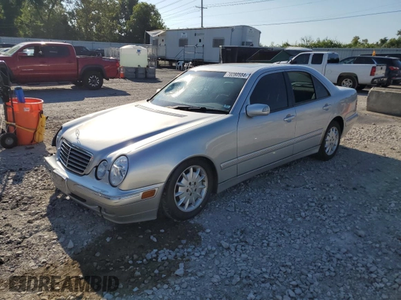 2002 Mercedes-Benz E-Class with VIN WDBJF82J42X077731, listed as a Copart auction lot 70280584 with 169,018 mi miles and Salvage Title. Bid and sale history available at carsss.com. Image 1.