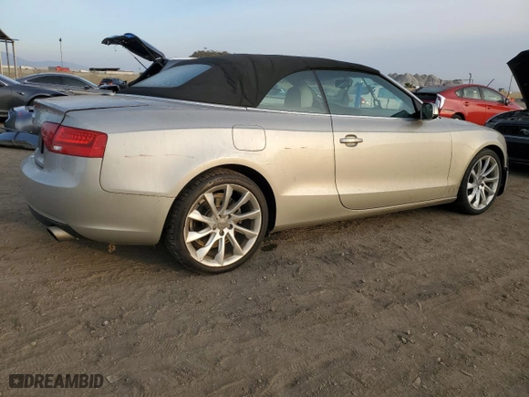 2013 Audi A5 2.0T Premium Plus with VIN WAUJFAFH6DN002704, listed as a Copart auction lot 85709264 with 81,431 mi miles and Salvage Title. Bid and sale history available at carsss.com. Image 3.