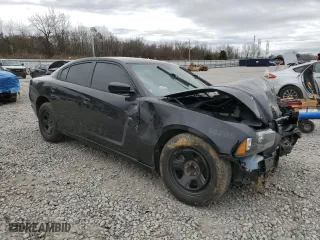 2014 Dodge Charger Police with VIN 2C3CDXAT7EH238048, listed as a Copart auction lot 47499865 with 0 mi miles and Salvage Title. Bid and sale history available at carsss.com. Image 4.