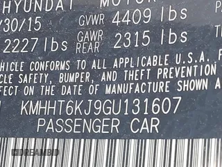 2016 Hyundai Genesis Coupe 3.8L Base with VIN KMHHT6KJ9GU131607, listed as a IAAI auction lot 42441645 with 42,848 mi miles and . Bid and sale history available at DreamBid. Image 9.