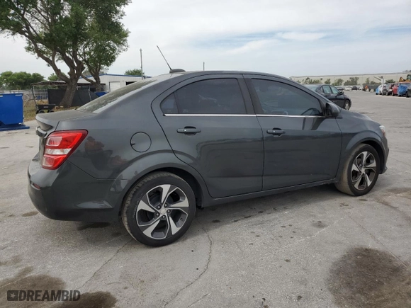 2017 Chevrolet Sonic Premier with VIN 1G1JF5SBXH4120366, listed as a Copart auction lot 50355305 with 123,932 mi miles and Salvage Title. Bid and sale history available at carsss.com. Image 3.