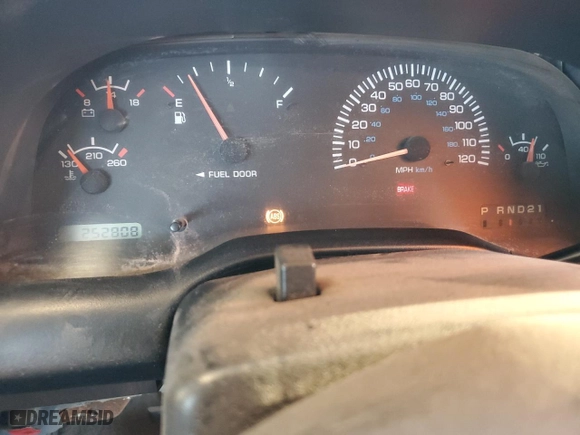 1998 Dodge Ram 1500 with VIN 1B7HC16XXWS648169, listed as a Copart auction lot 80965154 with 252,808 mi miles and Non Repairable. Bid and sale history available at carsss.com. Image 9.