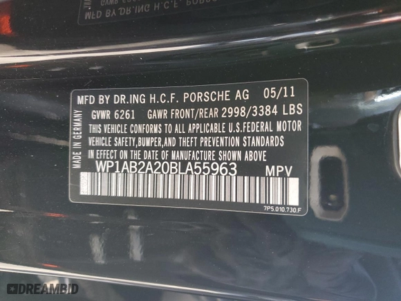 2011 Porsche Cayenne S with VIN WP1AB2A20BLA55963, listed as a Copart auction lot 86399294 with 152,856 mi miles and Salvage Title. Bid and sale history available at carsss.com. Image 12.