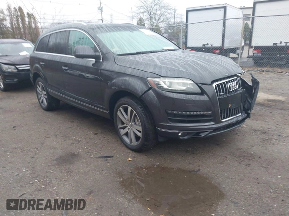 2014 Audi Q7 Premium Plus with VIN WA1LMAFE3ED016102, listed as a IAAI auction lot 40954158 with 129,143 mi miles and . Bid and sale history available at DreamBid. Image 1.