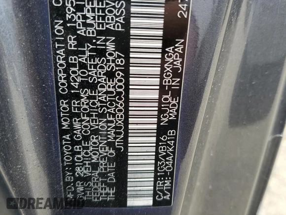 2012 Scion iQ z VIN JTNJJXB06CJ009187, wystawiony jako Copart lot #56563665 z przebiegiem 105 014 mil mil oraz Szkoda całkowita • Salvage title. Historia ofert i sprzedaży dostępna na DreamBid. Obrazek 12.