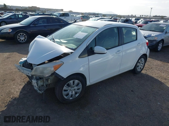 2013 Toyota Yaris L with VIN JTDKTUD35DD571249, listed as a IAAI auction lot 41589605 with Not Provided miles. Bid and sale history available at carsss.com. Image 2.