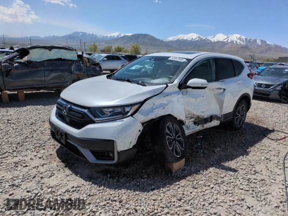 2021 Honda CR-V EX-L with VIN 5J6RW2H83MA002430, listed as a Copart auction lot 53697505 with 26,871 mi miles and Salvage Title. Bid and sale history available at DreamBid. Image 1.
