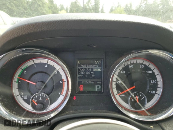2011 Dodge Durango Citadel with VIN 1D4SE5GT9BC595393, listed as a Copart auction lot 65574855 with 193,538 mi miles and Salvage title. Bid and sale history available at DreamBid. Image 9.