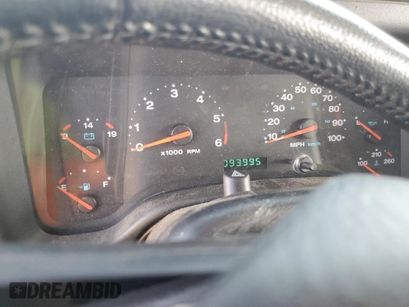 2003 Jeep Wrangler Sahara with VIN 1J4FA59S93P376775, listed as a Copart auction lot 53979415 with 93,995 mi miles and Salvage title. Bid and sale history available at DreamBid. Image 9.