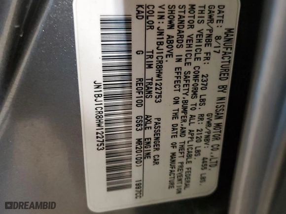 2017 Nissan Rogue Sport SV with VIN JN1BJ1CR8HW122753, listed as a Copart auction lot 52677835 with 67,329 mi miles and Salvage Title. Bid and sale history available at carsss.com. Image 15.
