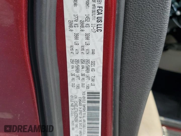 2018 Dodge Durango Citadel Anodized Platinum with VIN 1C4SDJET0JC254264, listed as a Copart auction lot 59706235 with 153,458 mi miles and Clean title. Bid and sale history available at DreamBid. Image 13.