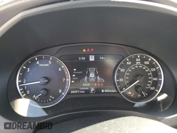 2021 Infiniti QX50 SENSORY with VIN 3PCAJ5CB8MF108806, listed as a Copart auction lot 49581385 with 26,057 mi miles and Salvage Title. Bid and sale history available at carsss.com. Image 9.