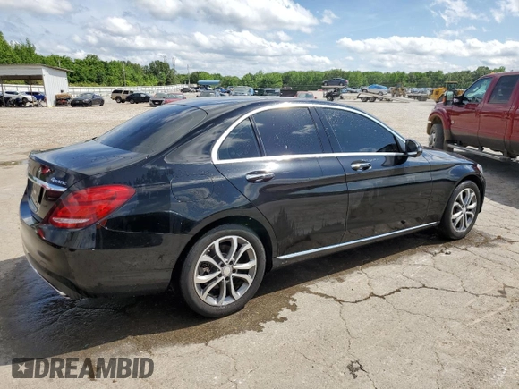 2017 Mercedes-Benz C 300 with VIN 55SWF4KB6HU184659, listed as a Copart auction lot 54953315 with 61,337 mi miles and Salvage Title. Bid and sale history available at DreamBid. Image 3.