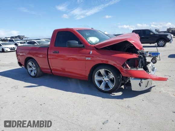 2014 Ram 1500 Express with VIN 3C6JR6AT3EG135201, listed as a Copart auction lot 43764535 with 78,960 mi miles and Salvage title. Bid and sale history available at DreamBid. Image 4.