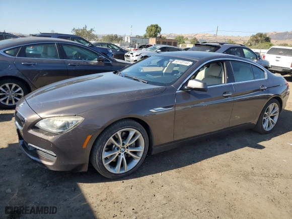 2013 BMW 6 Series 640i with VIN WBA6A0C53DDZ03673, listed as a Copart auction lot 68148144 with 102,703 mi miles and Salvage Title. Bid and sale history available at carsss.com. Image 1.