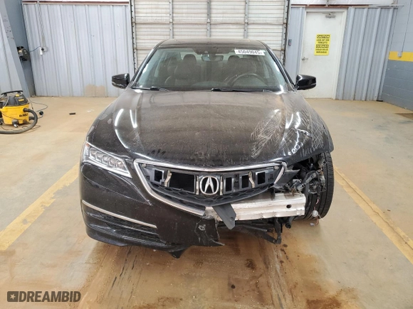 2015 Acura TLX V6 Tech with VIN 19UUB2F55FA005385, listed as a Copart auction lot 45049045 with 0 mi miles and Salvage Title. Bid and sale history available at carsss.com. Image 5.