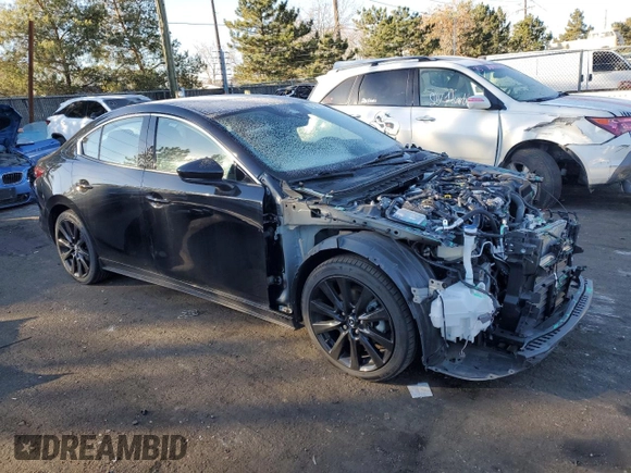 2021 Mazda 3 2.5 Turbo with VIN 3MZBPBAY9MM252687, listed as a Copart auction lot 82180654 with 27,349 mi miles and Salvage Title. Bid and sale history available at DreamBid. Image 4.