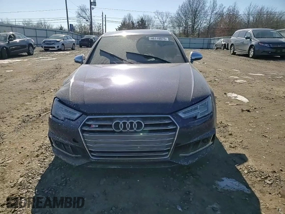 2018 Audi S4 Prestige z VIN WAUC4AF40JA003734, wystawiony jako Copart lot #46118075 z przebiegiem 79 496 mil mil oraz Szkody całkowita. Historia ofert i sprzedaży dostępna na DreamBid. Obrazek 11.