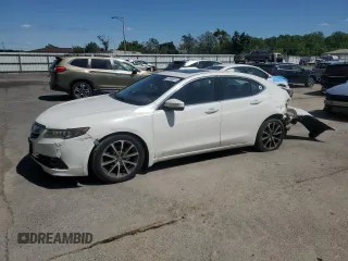 2015 Acura TLX Technology with VIN 19UUB3F53FA003530, listed as a Copart auction lot 57458075 with 120,625 mi miles and Salvage title. Bid and sale history available at DreamBid. Image 1.