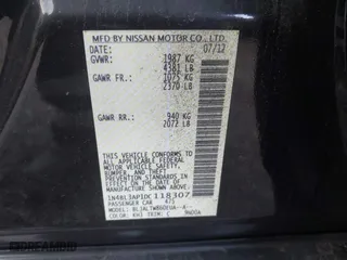 2013 Nissan Altima 3.5 SL with VIN 1N4BL3AP1DC118307, listed as a IAAI auction lot 41235680 with 131,079 mi miles. Bid and sale history available at carsss.com. Image 9.